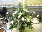 アレンジメント供え花　白菊